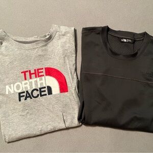 The North Face Gray Short Sleeve Tee and Black Long Sleeve Tees
